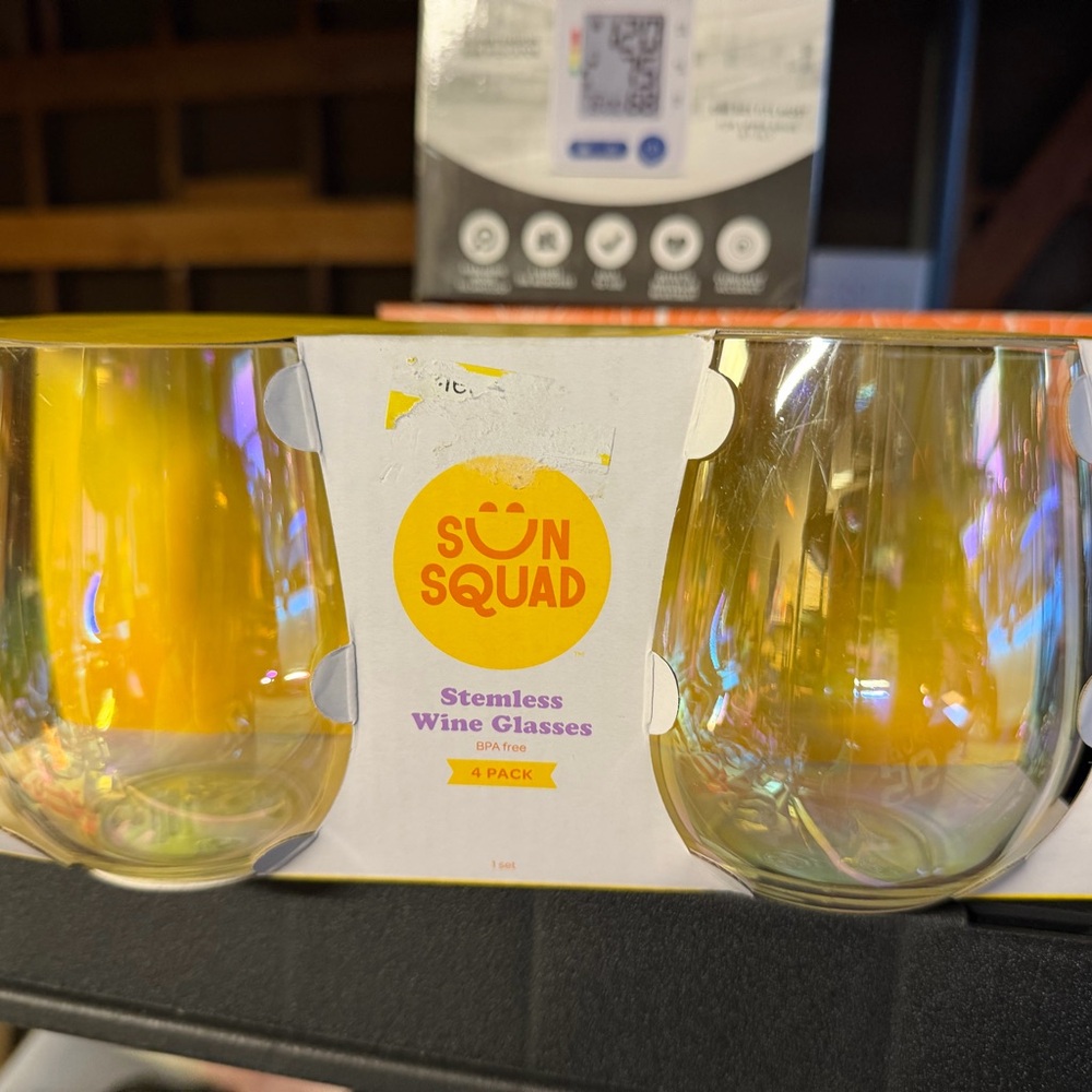 Target Sun Squad Stemless Wine Glasses - Yellow and Clear